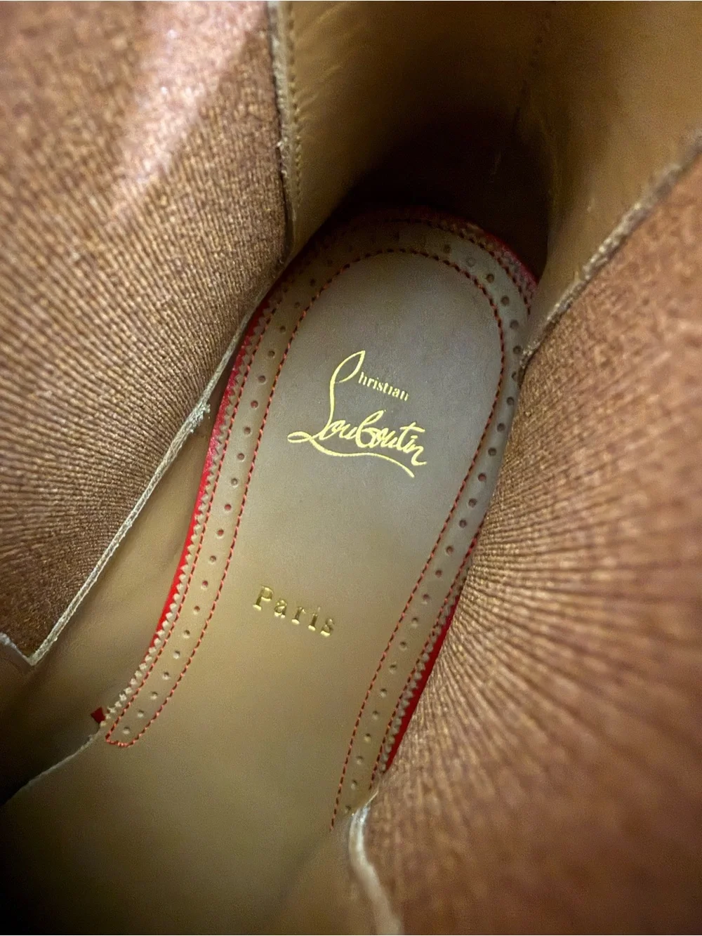 Men's Suede Chelsea Cloo Boots with Stud Detail - Tan